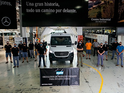 La Sprinter fabricada en Argentina, nuevamente rumbo a Estados Unidos